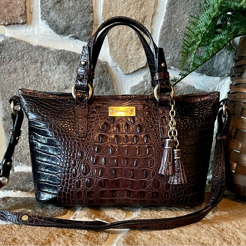 Brahmin Asher Tassel Melbourne Leather Satchel Crossbody